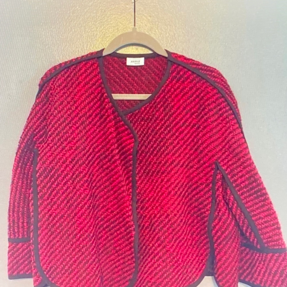 Akris Punto Striped Red and Black Sweater